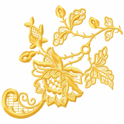 Flowers And Tree Embroidery Design 7